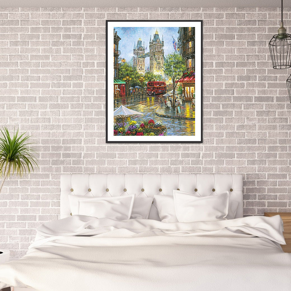 City Street View - Full Round Drill Diamond Painting 40*50CM