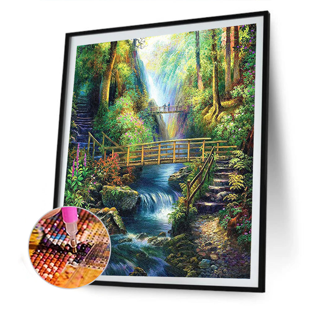 Mountain River - Full Round Drill Diamond Painting 40*50CM