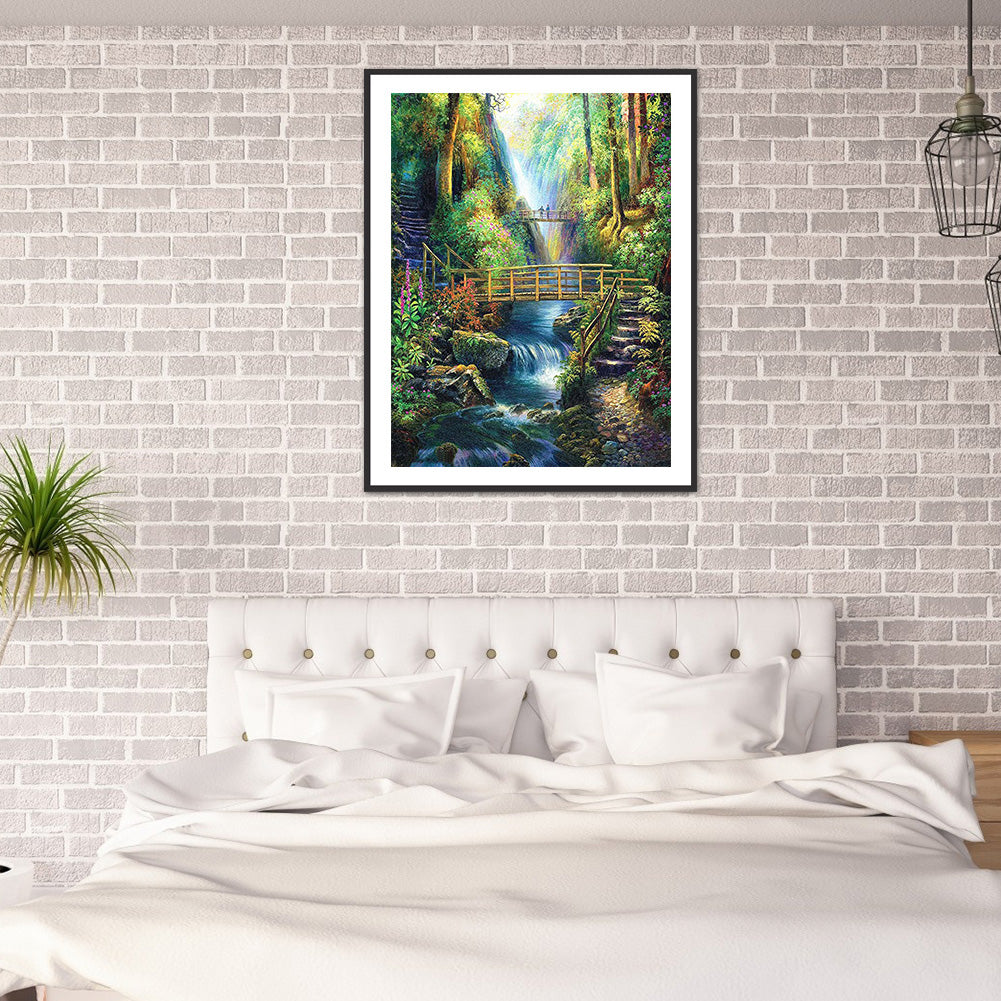 Mountain River - Full Round Drill Diamond Painting 40*50CM