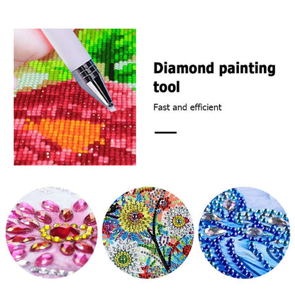 DIY Diamond Painting Rotary Automatic Square/Round Drill Pen Kits (White)