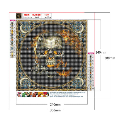 Skull Series - Full Round Drill Diamond Painting 30*30CM