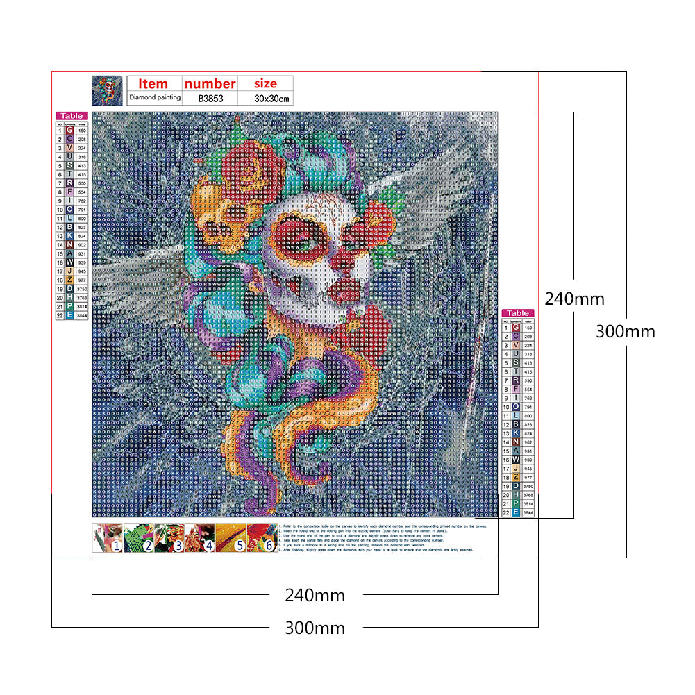 Skull Series - Full Round Drill Diamond Painting 30*30CM