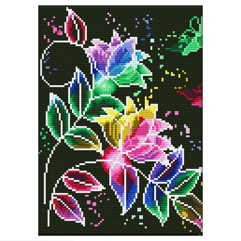 Colorful Flowers - Full Round Drill Diamond Painting 30*40CM