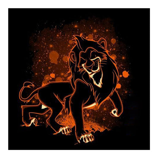 Silhouette Lion - Full Square Drill Diamond Painting 30*30CM