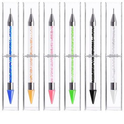 Dual Heads Dotting Wax Pen Point Drill Picker Nail Art Studs Dotter