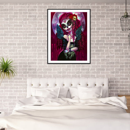 Skull Girl - Full Round Drill Diamond Painting 50*60CM