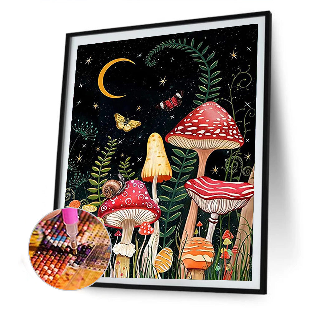 Mushroom - Full Round Drill Diamond Painting 35*45CM