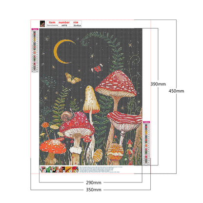 Mushroom - Full Round Drill Diamond Painting 35*45CM