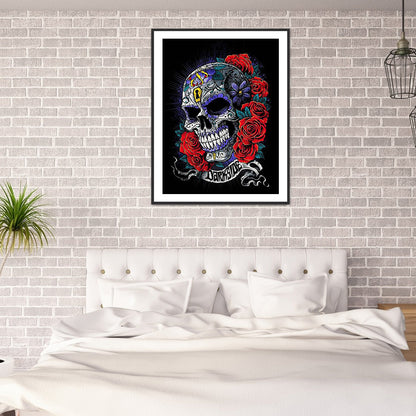 Rose Skull - Full Round Drill Diamond Painting 30*40CM