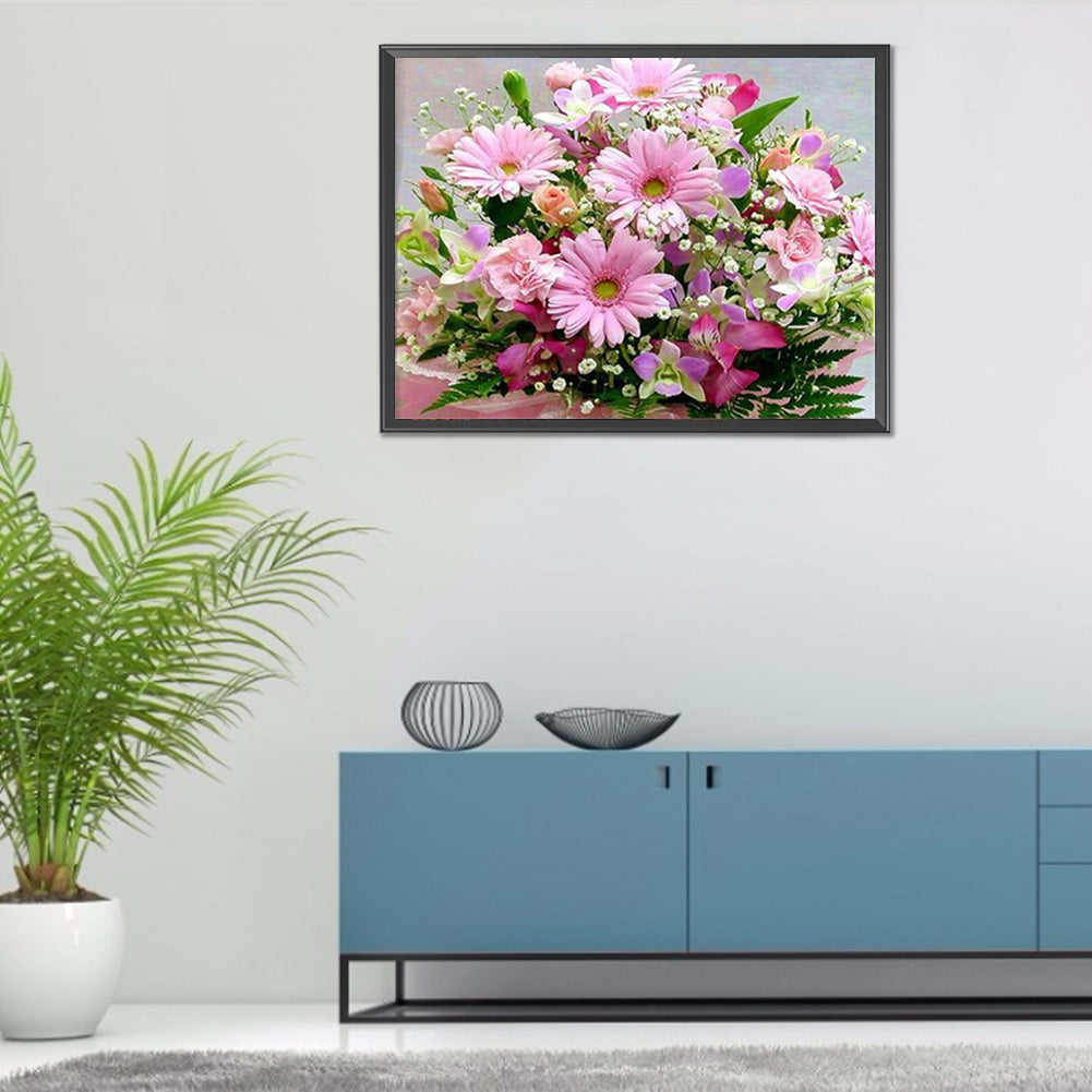 Desktop Flower Arrangement - Full Round Drill Diamond Painting 40*30CM