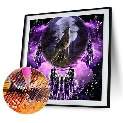 Wolf Dream Catcher - Full Round Drill Diamond Painting 30*30CM