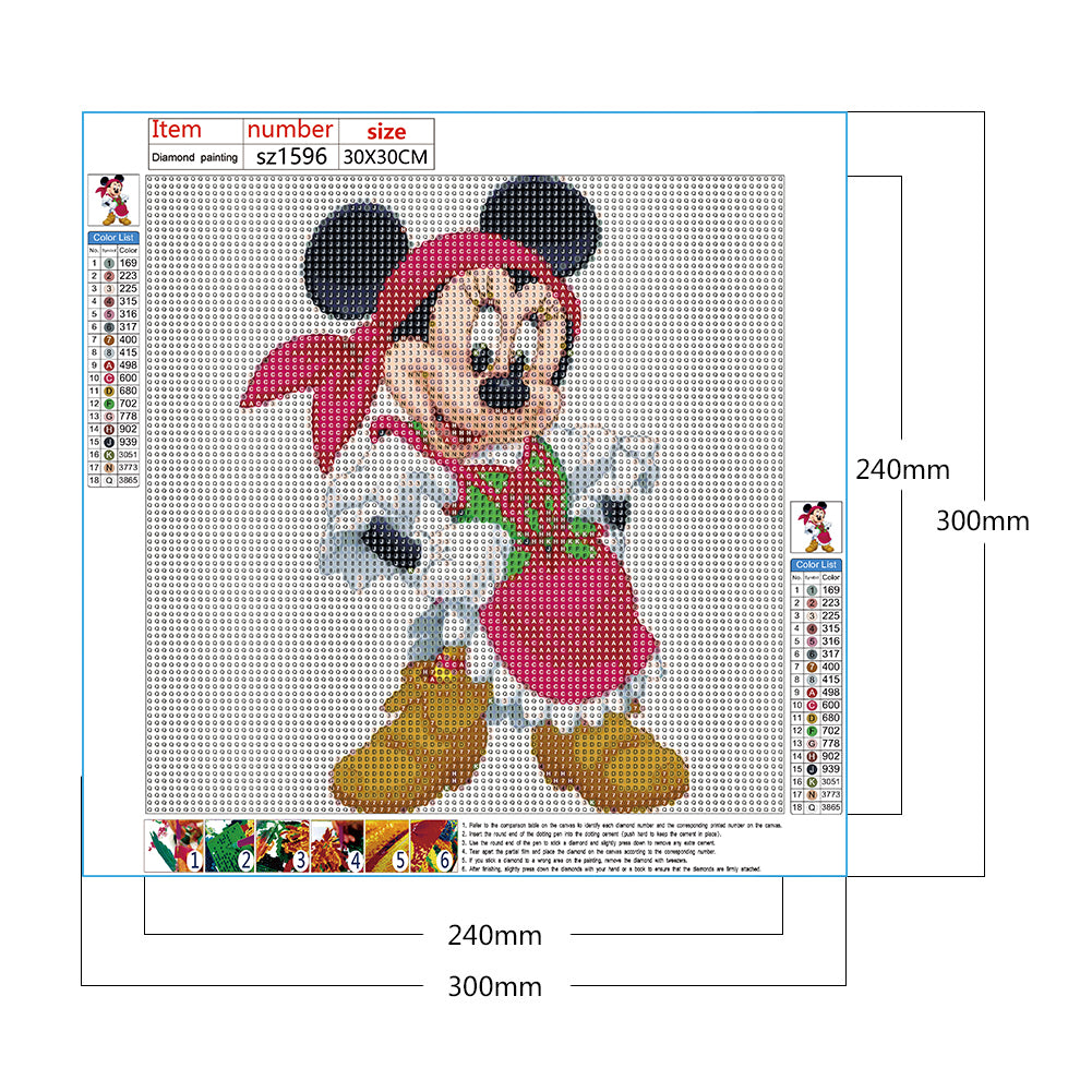 Mickey Mouse - Full Round Drill Diamond Painting 30*30CM