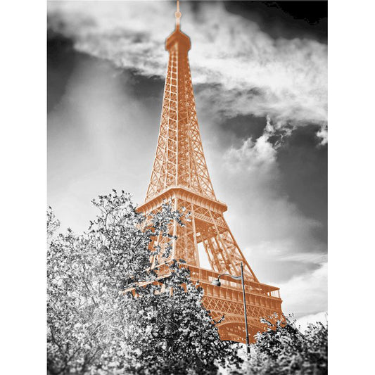Eiffel Tower - Full Round Drill Diamond Painting 30*40CM