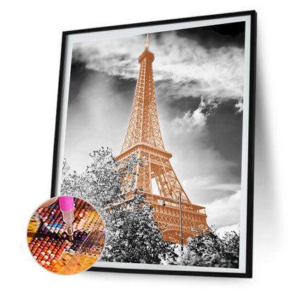 Eiffel Tower - Full Round Drill Diamond Painting 30*40CM