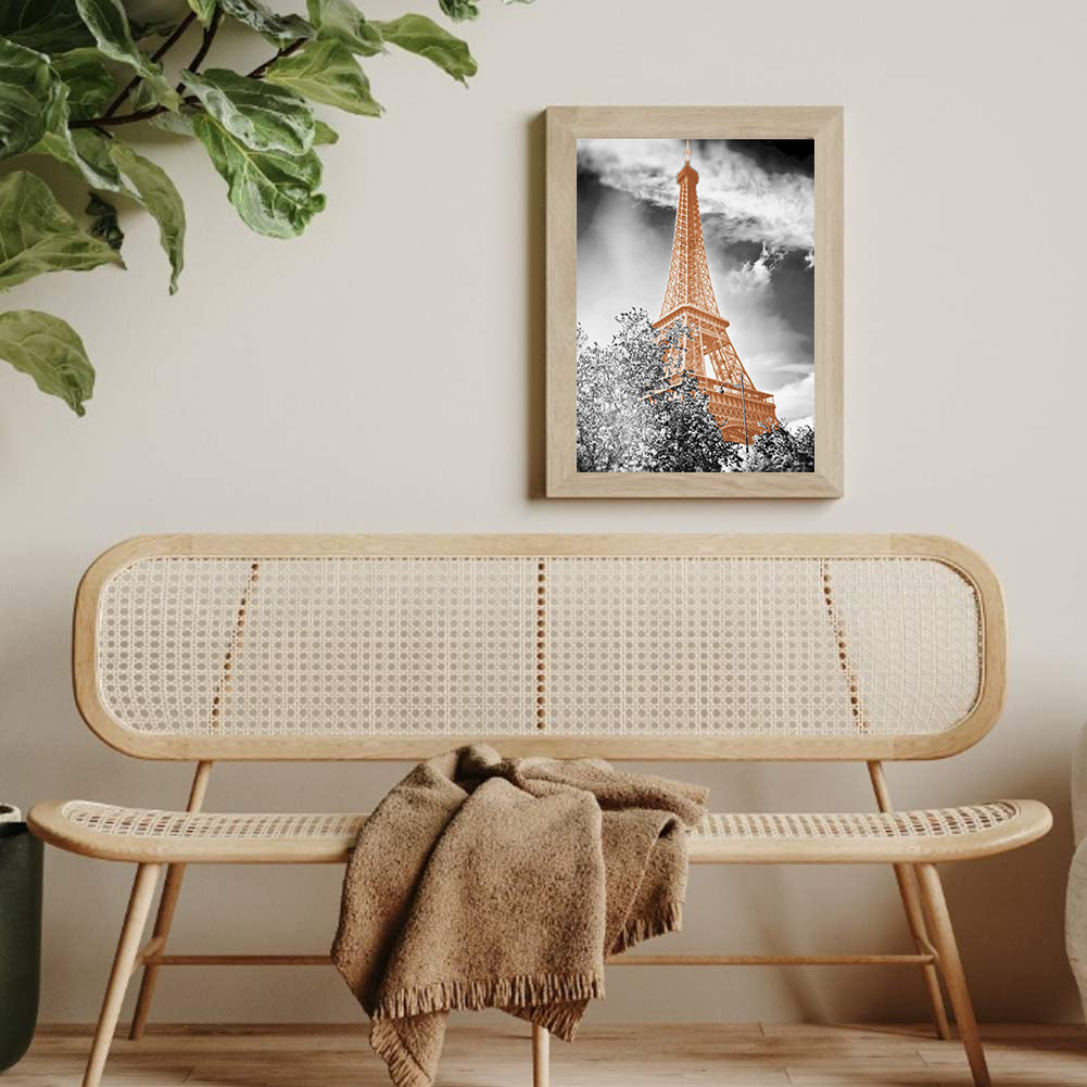 Eiffel Tower - Full Round Drill Diamond Painting 30*40CM