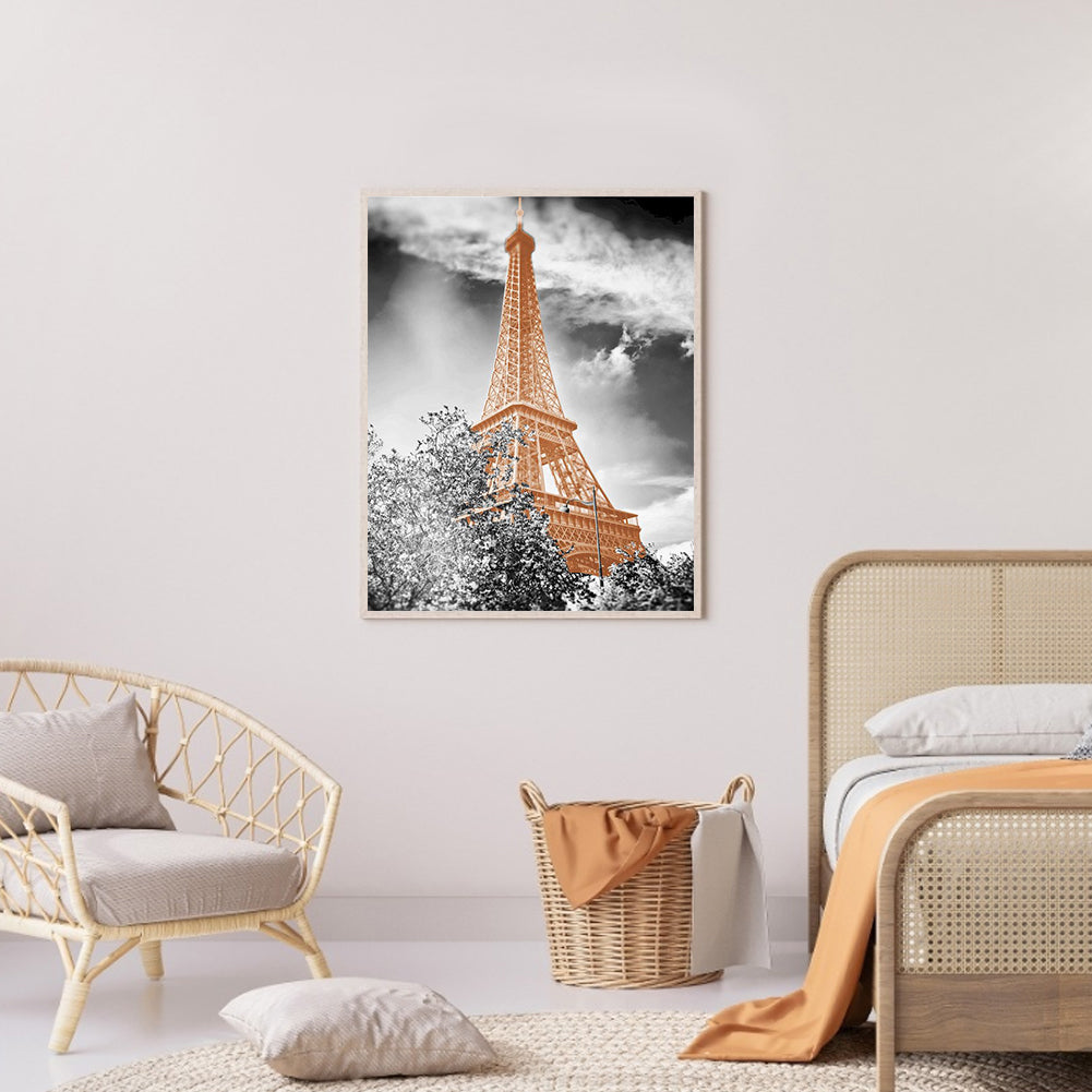 Eiffel Tower - Full Round Drill Diamond Painting 30*40CM