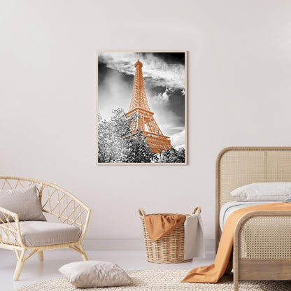 Eiffel Tower - Full Round Drill Diamond Painting 30*40CM