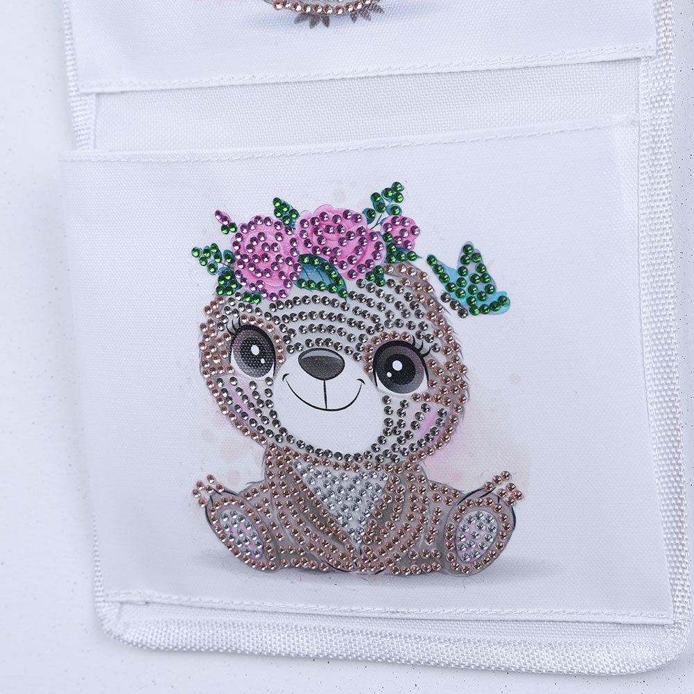 Wall Door Hanging Storage Bag DIY Diamond Painting 3 Pockets Home Organizer