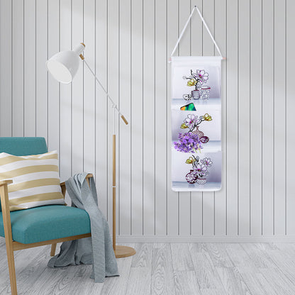 Wall Door Hanging Storage Bag DIY Diamond Painting 3 Pockets Home Organizer
