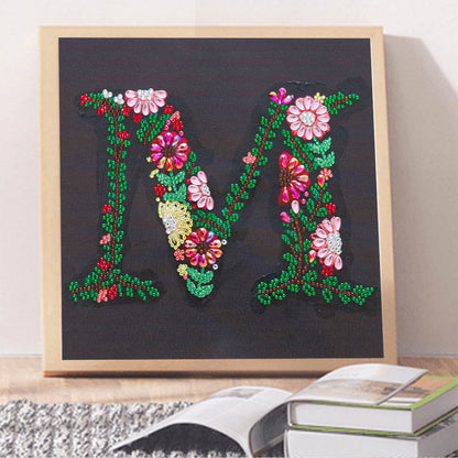 Embroidered Letters - Special Shaped Drill Diamond Paiting 30*30CM