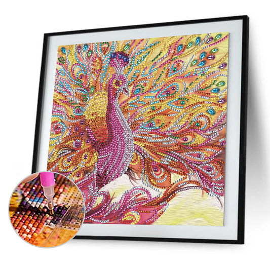 Peacock - Special Shaped Drill Diamond Paiting 30*30CM