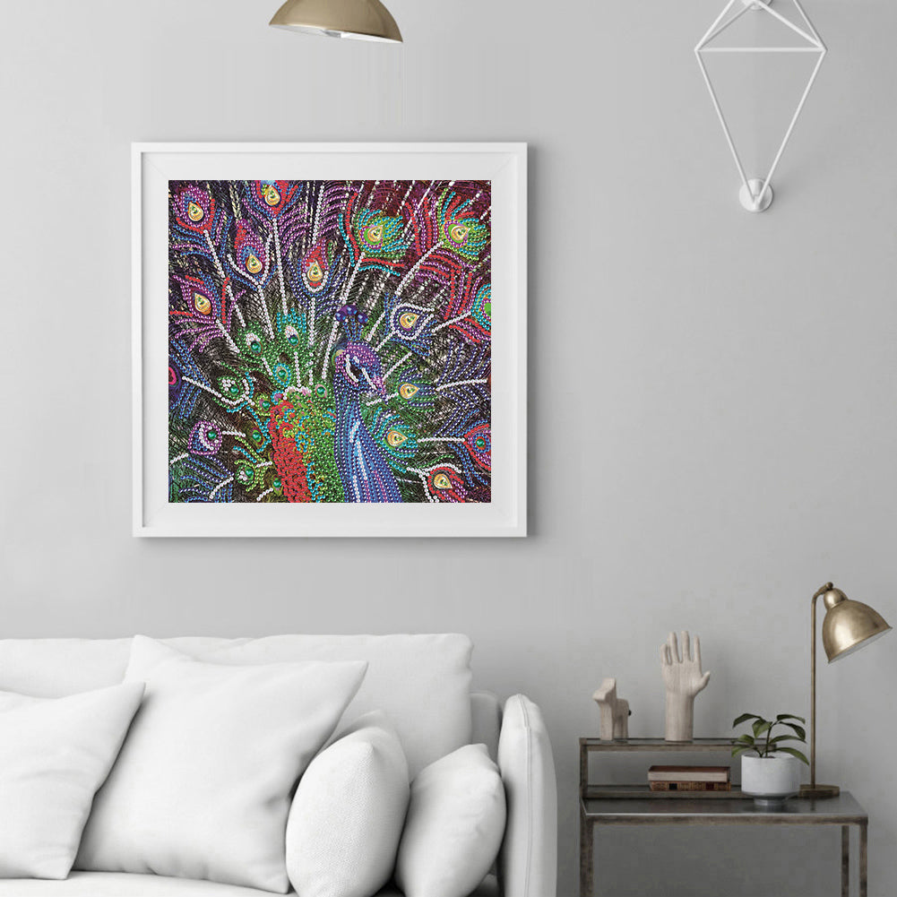 Peacock - Special Shaped Drill Diamond Paiting 30*30CM