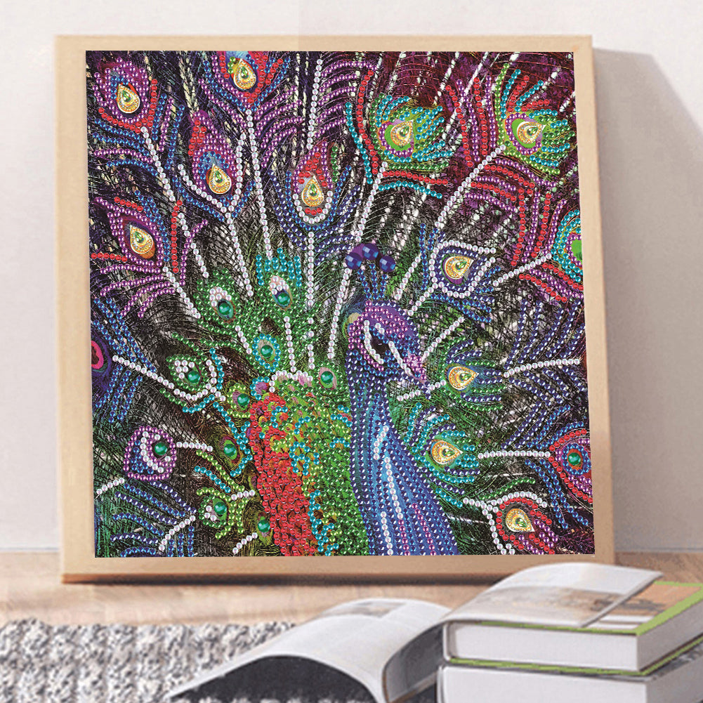 Peacock - Special Shaped Drill Diamond Paiting 30*30CM