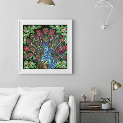 Peacock - Special Shaped Drill Diamond Paiting 30*30CM