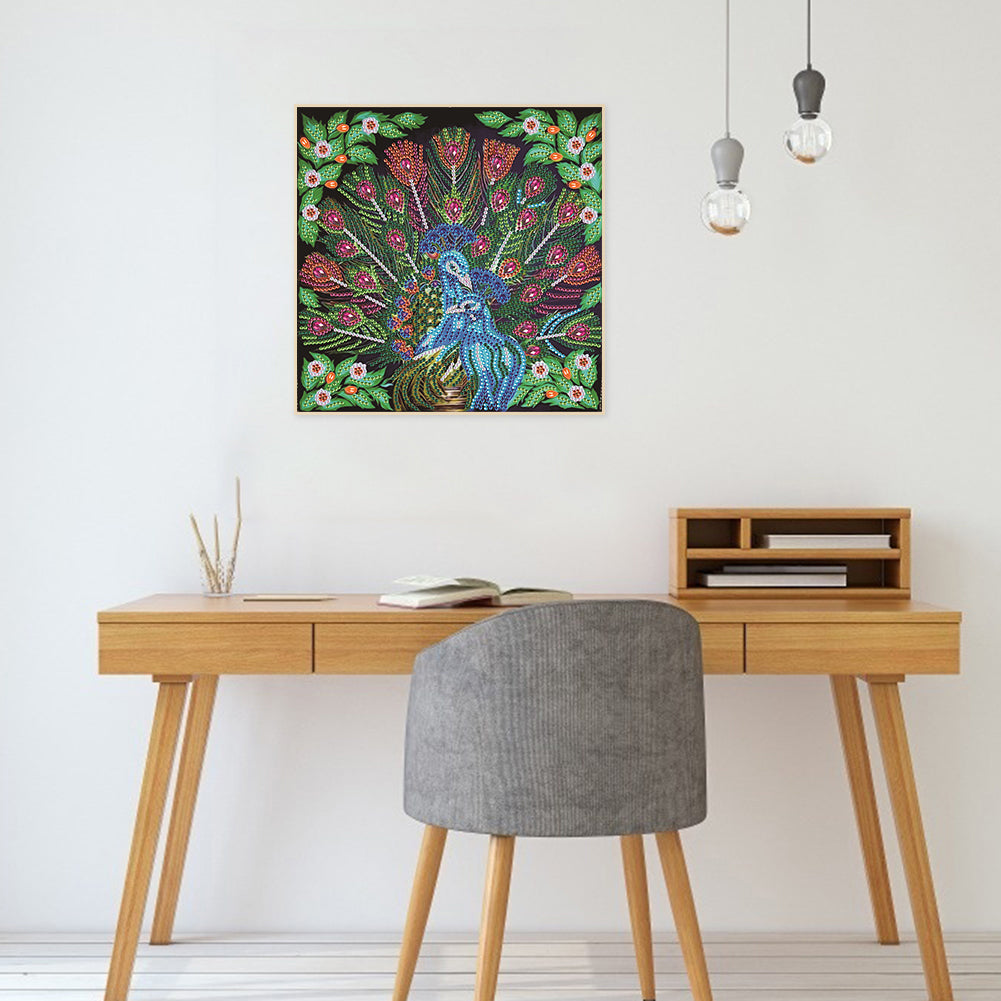 Peacock - Special Shaped Drill Diamond Paiting 30*30CM