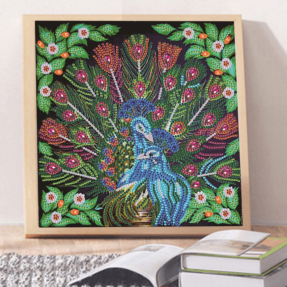 Peacock - Special Shaped Drill Diamond Paiting 30*30CM