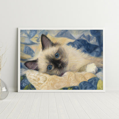 Cat - Full Round Drill Diamond Painting 40*30CM