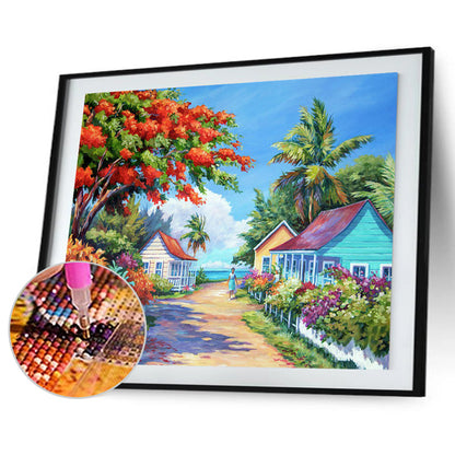 House Scenery - Full Round Drill Diamond Painting 40*30CM