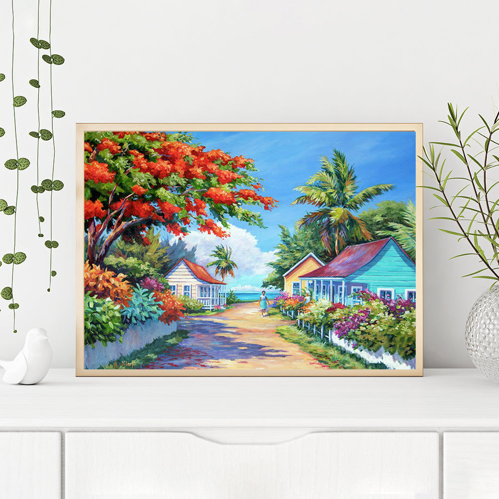 House Scenery - Full Round Drill Diamond Painting 40*30CM