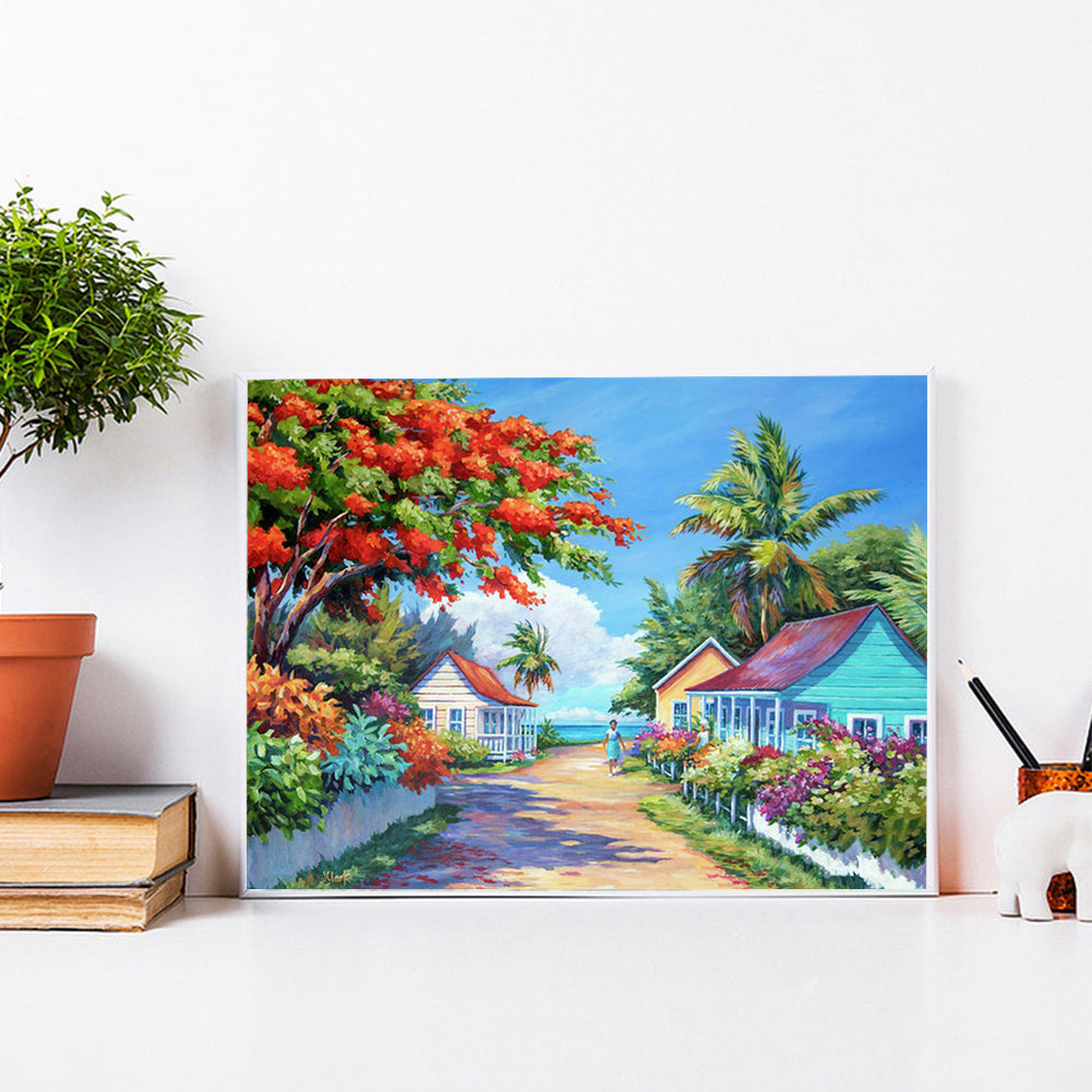 House Scenery - Full Round Drill Diamond Painting 40*30CM