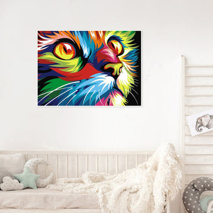 Colorful Cat - Full Round Drill Diamond Painting 60*50CM