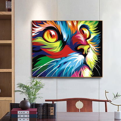 Colorful Cat - Full Round Drill Diamond Painting 60*50CM