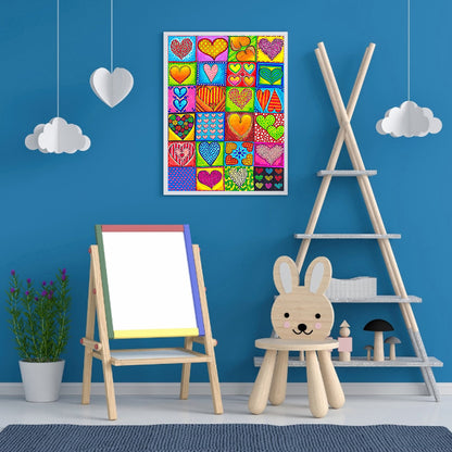 Colorful Hearts - Full Square Drill Diamond Painting 30*40CM