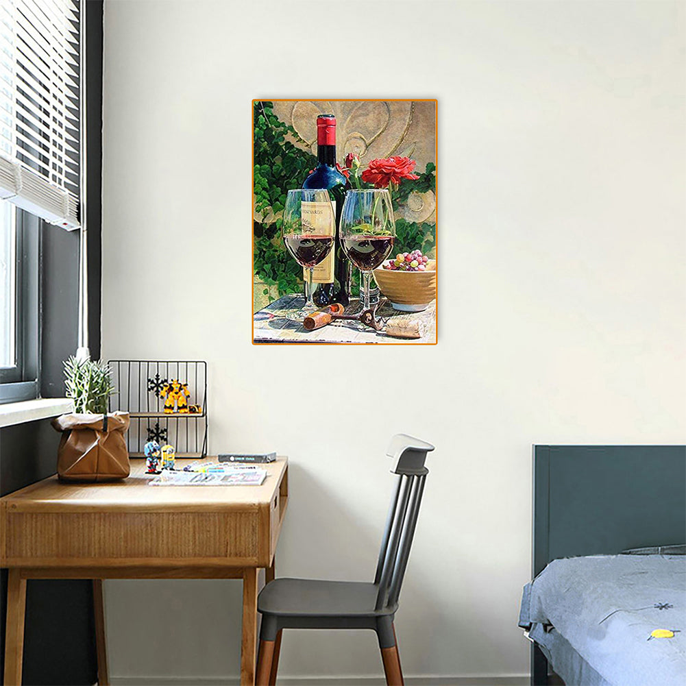 Wine - Full Round Drill Diamond Painting 30*40CM