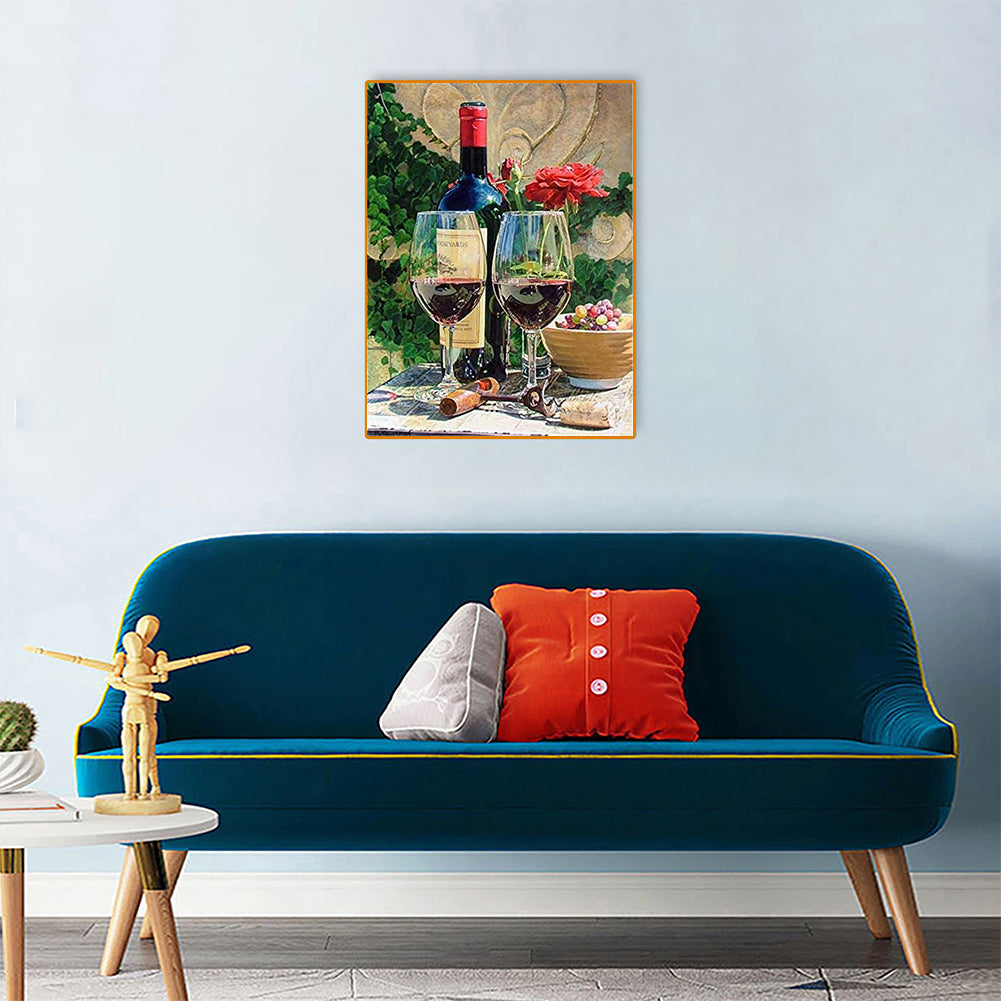 Wine - Full Round Drill Diamond Painting 30*40CM