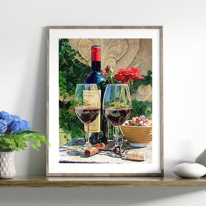 Wine - Full Round Drill Diamond Painting 30*40CM