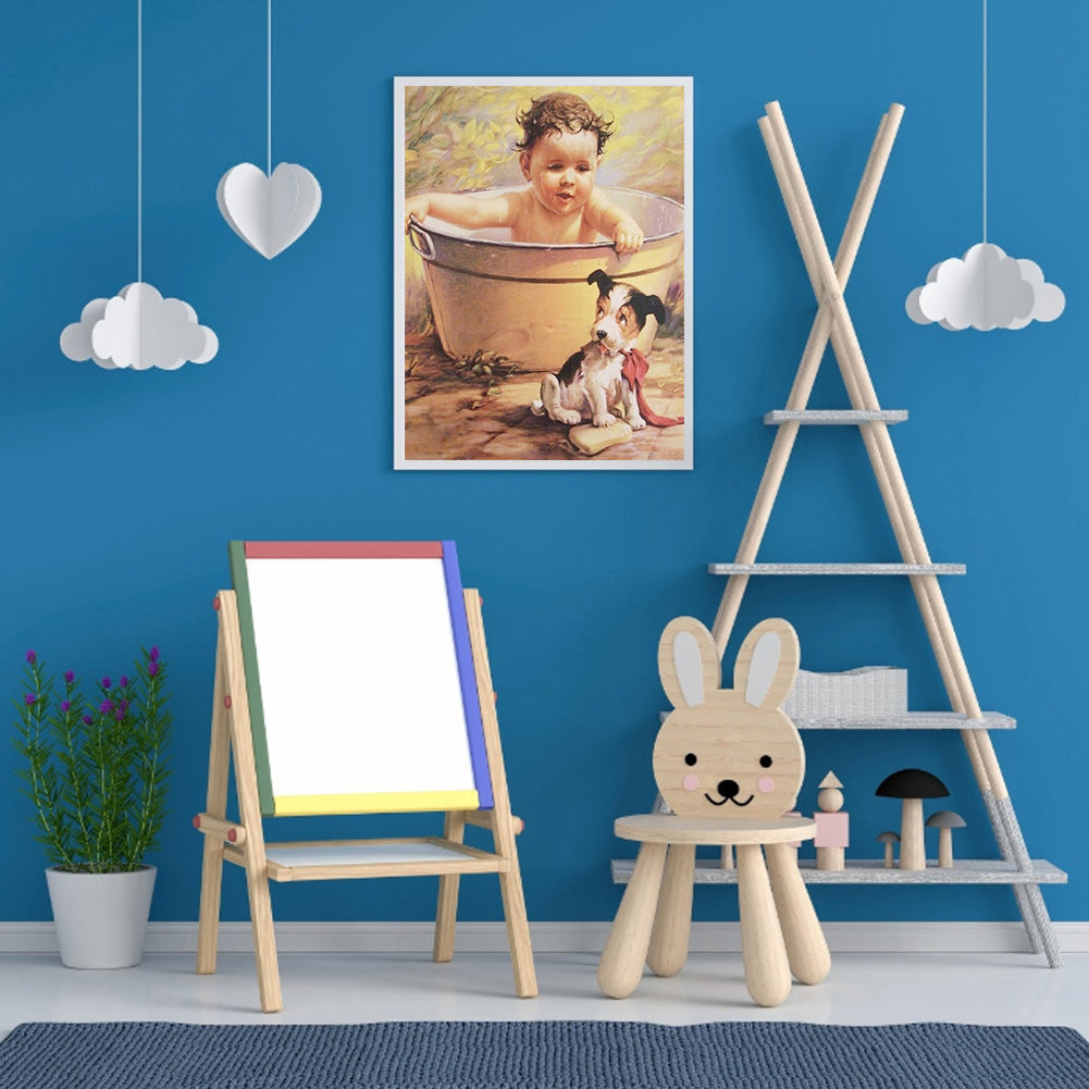 Baby Baby - Full Round Drill Diamond Painting 30*40CM