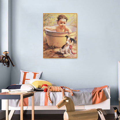 Baby Baby - Full Round Drill Diamond Painting 30*40CM