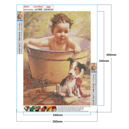 Baby Baby - Full Round Drill Diamond Painting 30*40CM
