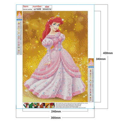 Disney Princess - Full Round Drill Diamond Painting 30*40CM