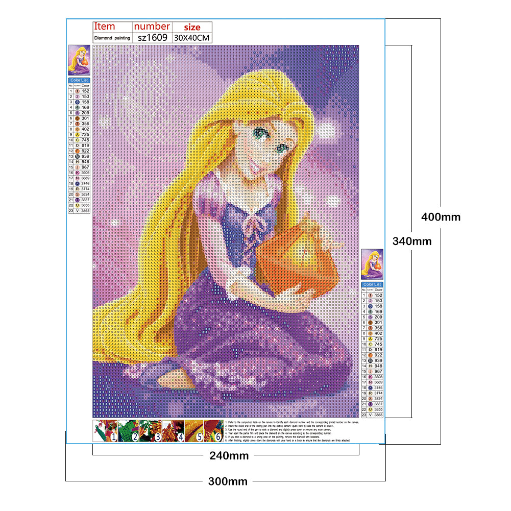 Disney Princess - Full Round Drill Diamond Painting 30*40CM