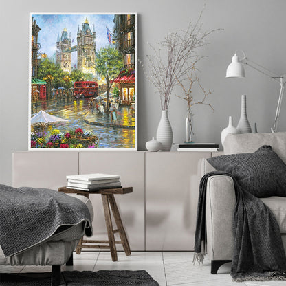 Small Town Street - Full Square Drill Diamond Painting 50*60CM