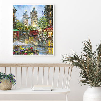 Small Town Street - Full Square Drill Diamond Painting 50*60CM