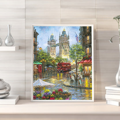Small Town Street - Full Square Drill Diamond Painting 50*60CM