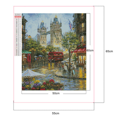 Small Town Street - Full Square Drill Diamond Painting 50*60CM
