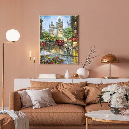 Small Town Street - Full Square Drill Diamond Painting 50*60CM